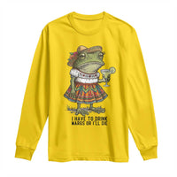 Funny Cinco De Mayo Frog Long Sleeve Shirt I Have To Drink Margs