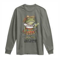 Funny Cinco De Mayo Frog Long Sleeve Shirt I Have To Drink Margs