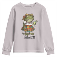 Funny Cinco De Mayo Frog Youth Sweatshirt I Have To Drink Margs