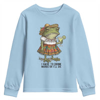 Funny Cinco De Mayo Frog Youth Sweatshirt I Have To Drink Margs
