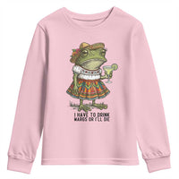 Funny Cinco De Mayo Frog Youth Sweatshirt I Have To Drink Margs
