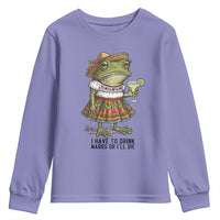 Funny Cinco De Mayo Frog Youth Sweatshirt I Have To Drink Margs