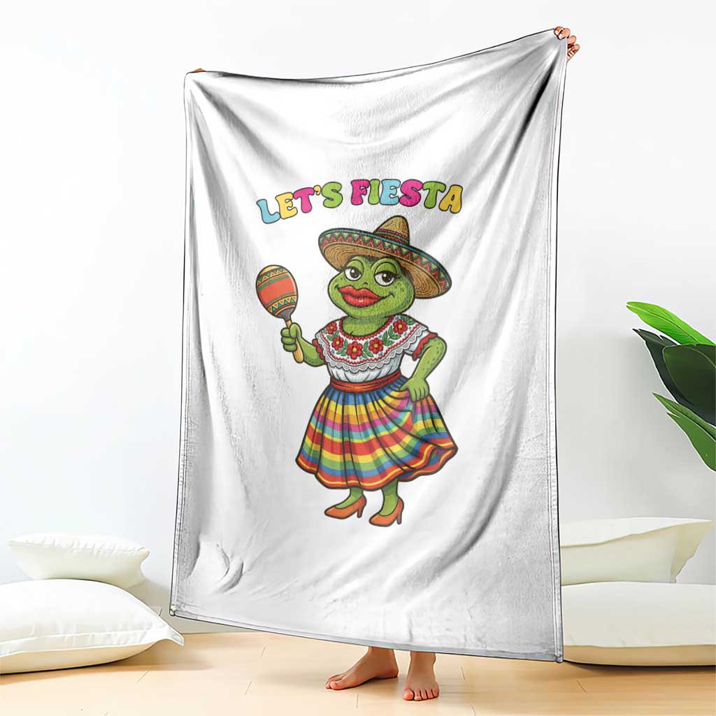 Funny Cinco De Mayo Sexy Frog Throw Blanket Lets Fiesta