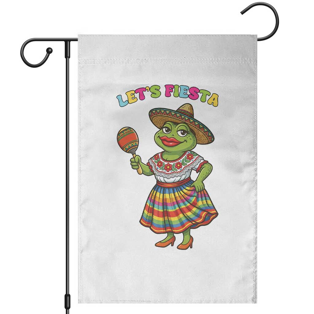 Funny Cinco De Mayo Sexy Frog Garden Flag Lets Fiesta
