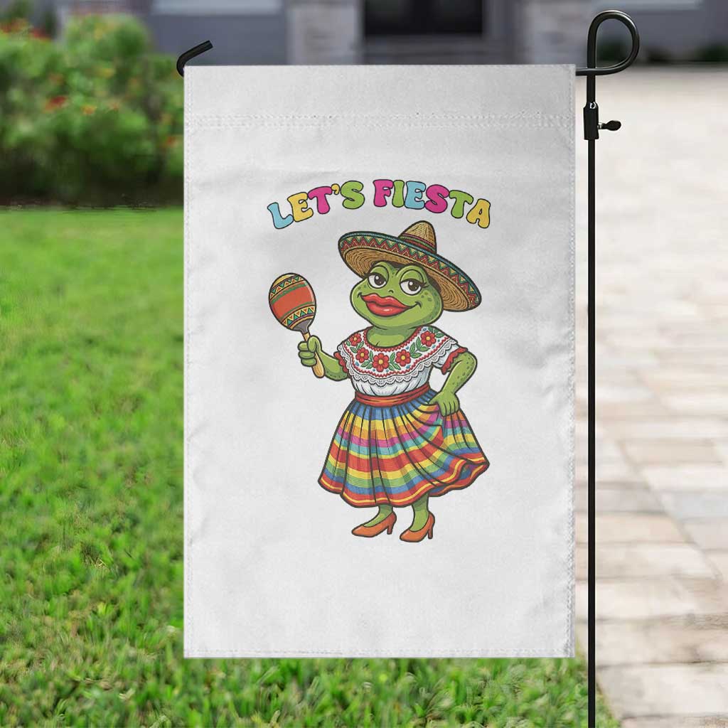 Funny Cinco De Mayo Sexy Frog Garden Flag Lets Fiesta