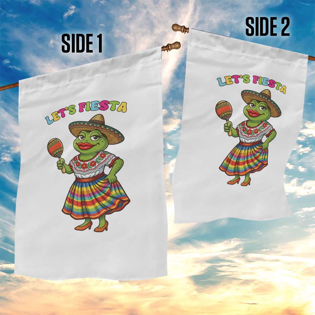 Funny Cinco De Mayo Sexy Frog Garden Flag Lets Fiesta
