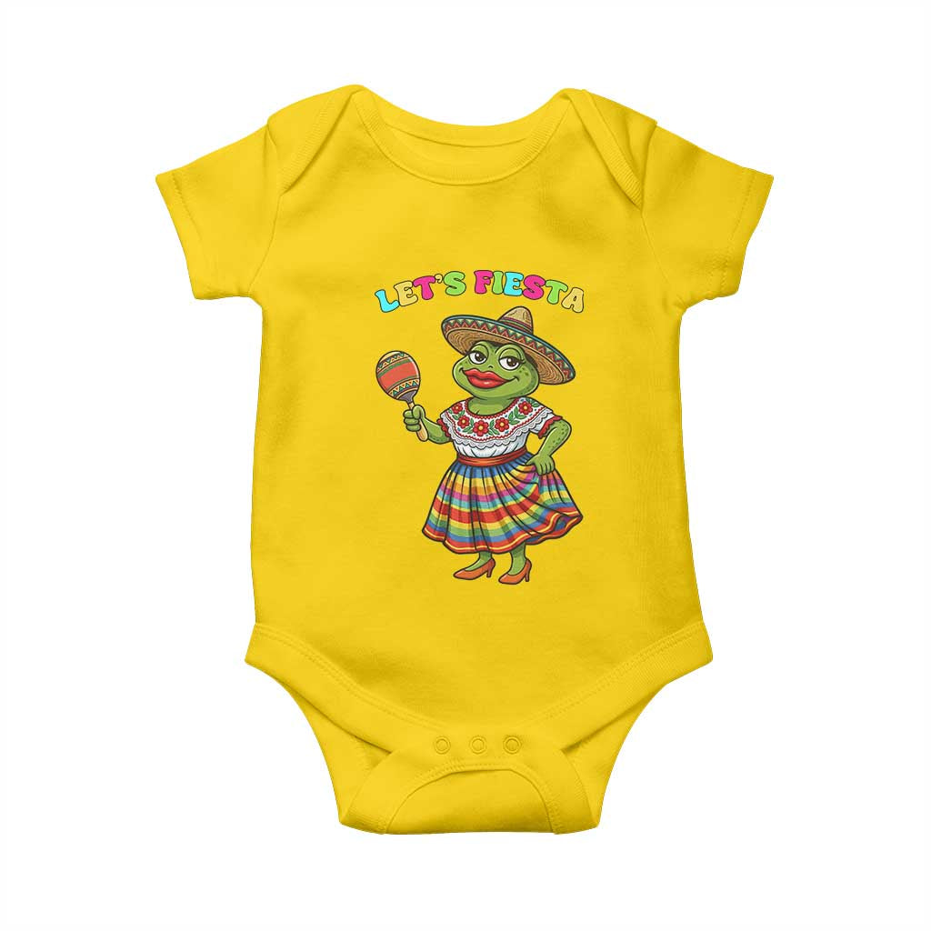 Funny Cinco De Mayo Sexy Frog Baby Onesie Lets Fiesta