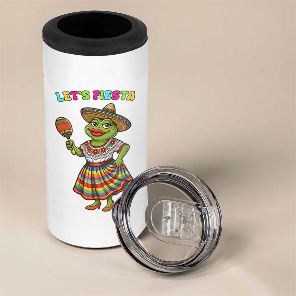 Funny Cinco De Mayo Sexy Frog 4 in 1 Can Cooler Tumbler Lets Fiesta