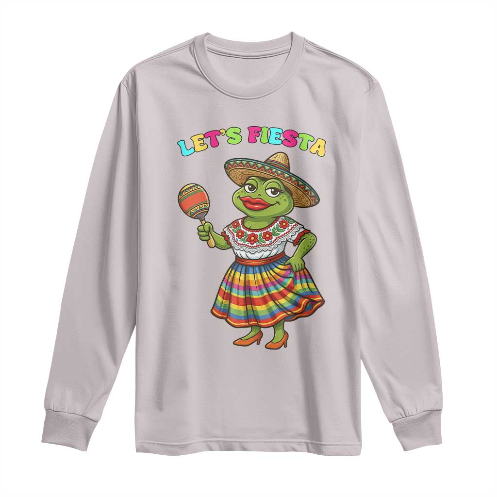 Funny Cinco De Mayo Sexy Frog Long Sleeve Shirt Lets Fiesta