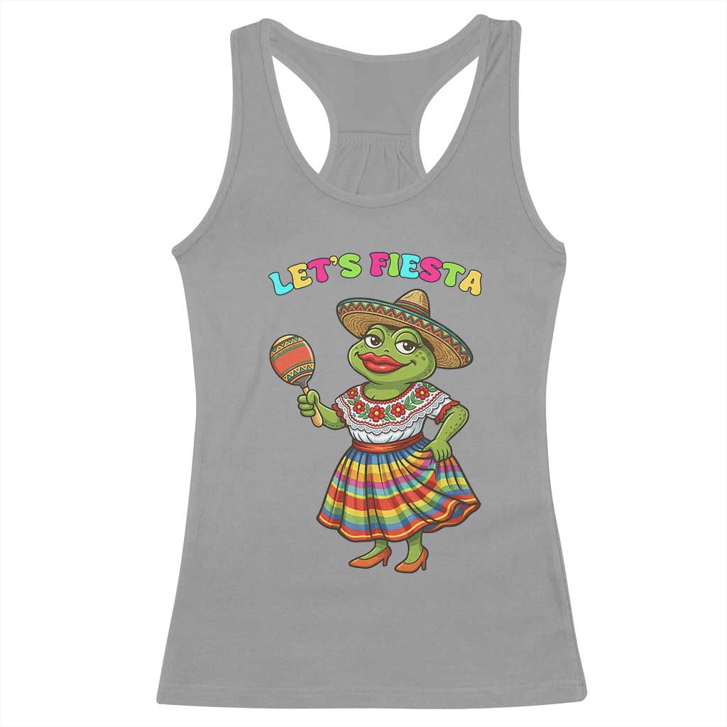 Funny Cinco De Mayo Sexy Frog Racerback Tank Top Lets Fiesta