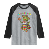 Funny Cinco De Mayo Sexy Frog Raglan Shirt Lets Fiesta