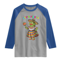 Funny Cinco De Mayo Sexy Frog Raglan Shirt Lets Fiesta