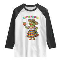 Funny Cinco De Mayo Sexy Frog Raglan Shirt Lets Fiesta