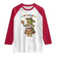 Funny Cinco De Mayo Sexy Frog Raglan Shirt Lets Fiesta