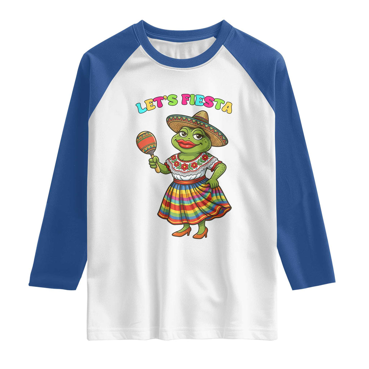 Funny Cinco De Mayo Sexy Frog Raglan Shirt Lets Fiesta