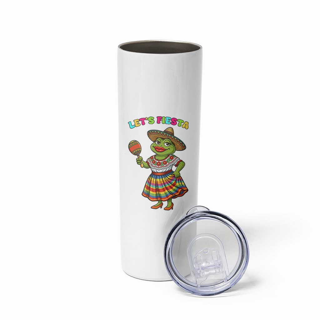 Funny Cinco De Mayo Sexy Frog Skinny Tumbler Lets Fiesta