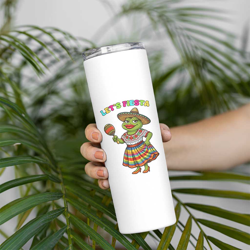 Funny Cinco De Mayo Sexy Frog Skinny Tumbler Lets Fiesta