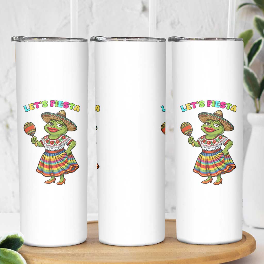 Funny Cinco De Mayo Sexy Frog Skinny Tumbler Lets Fiesta