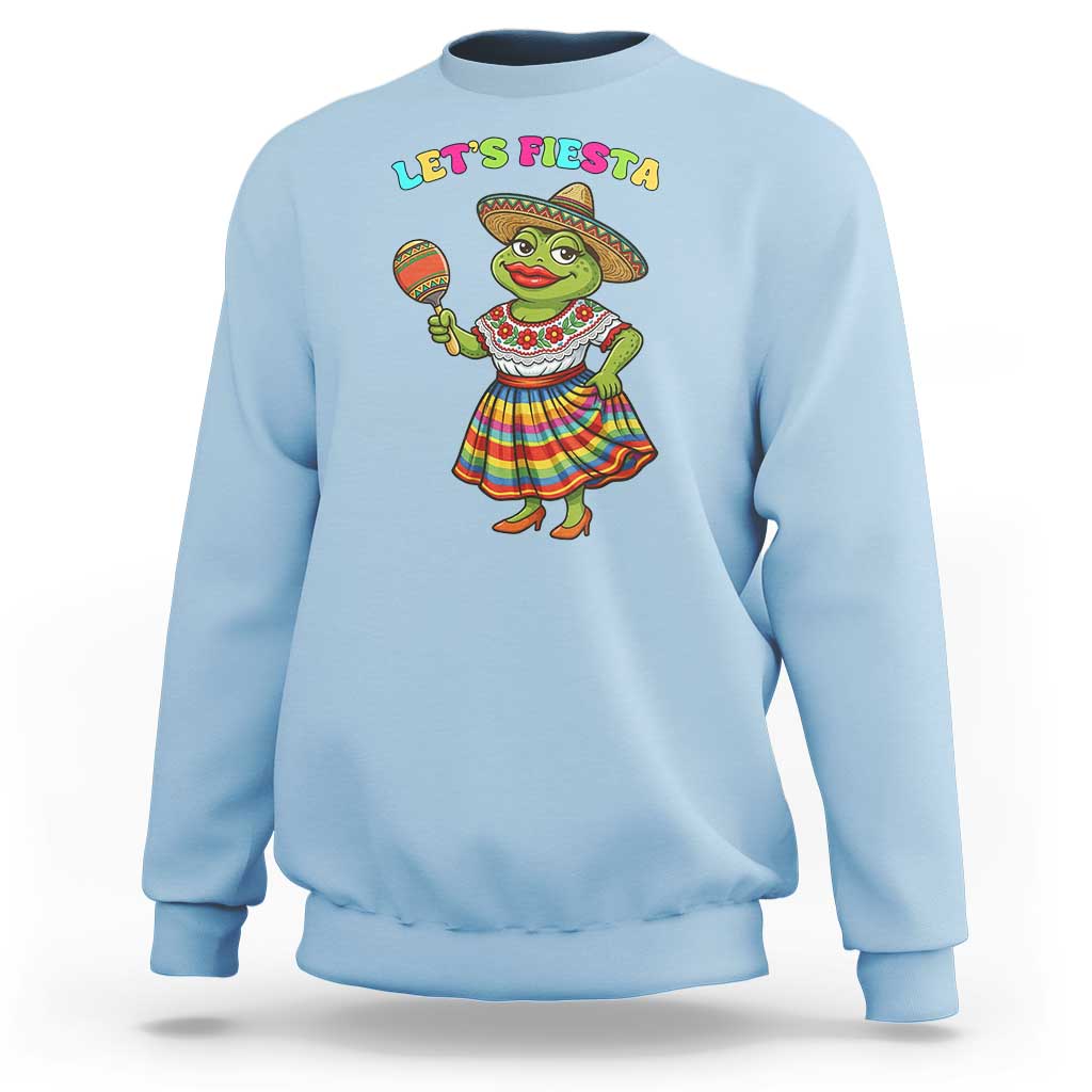 Funny Cinco De Mayo Sexy Frog Sweatshirt Lets Fiesta