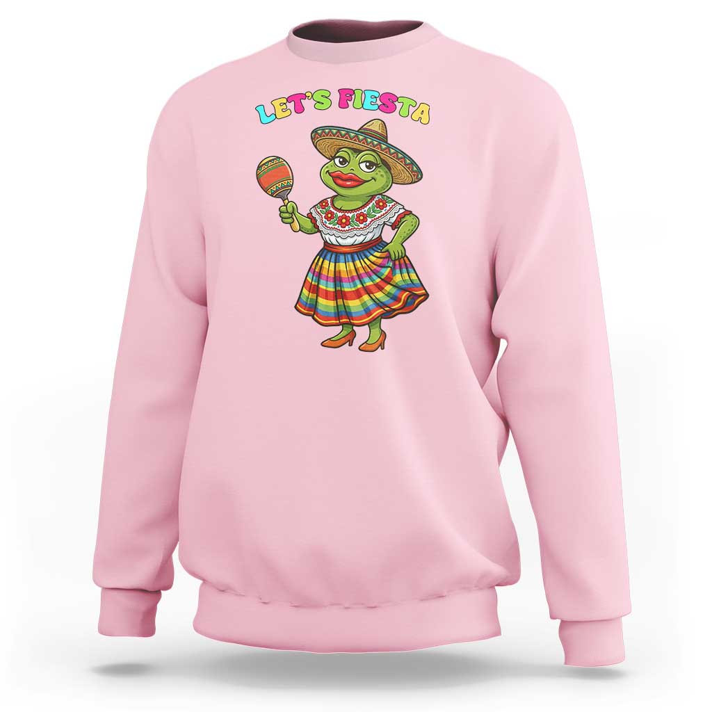 Funny Cinco De Mayo Sexy Frog Sweatshirt Lets Fiesta