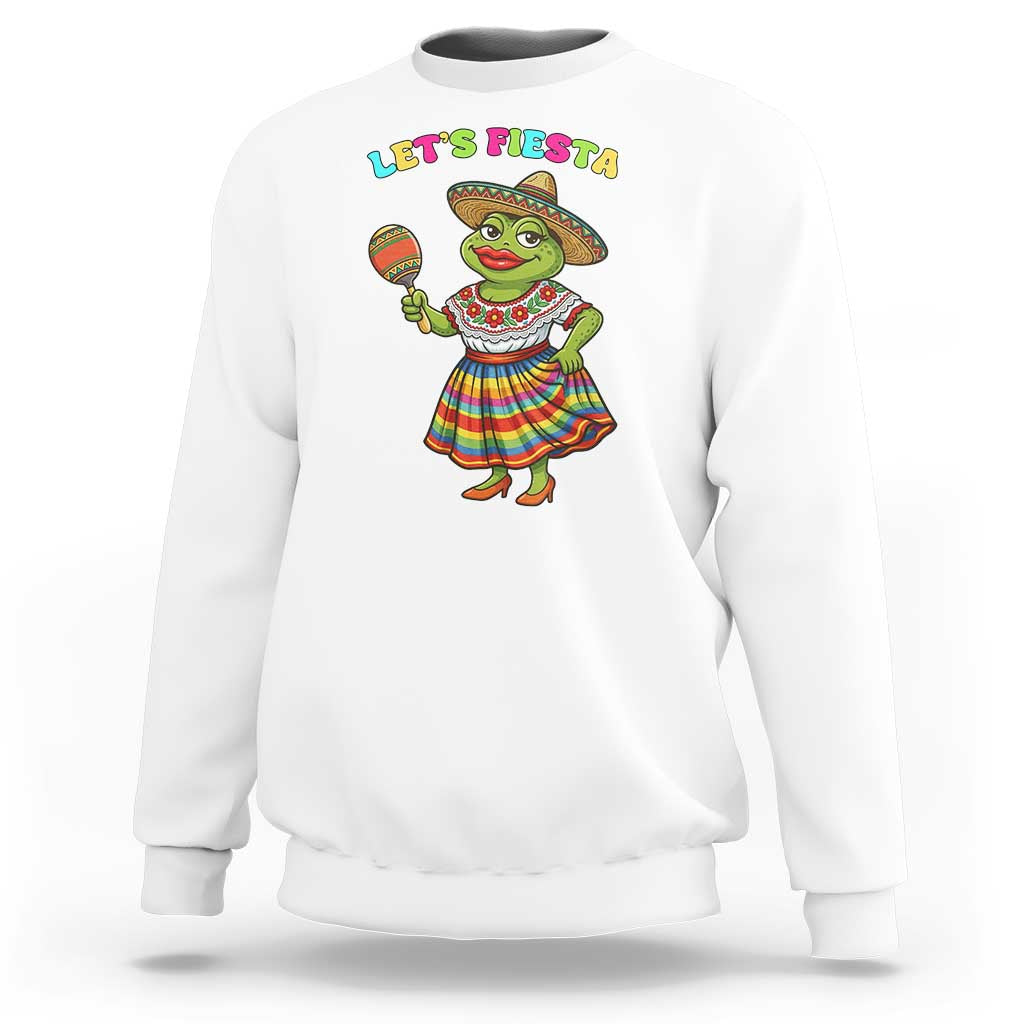Funny Cinco De Mayo Sexy Frog Sweatshirt Lets Fiesta