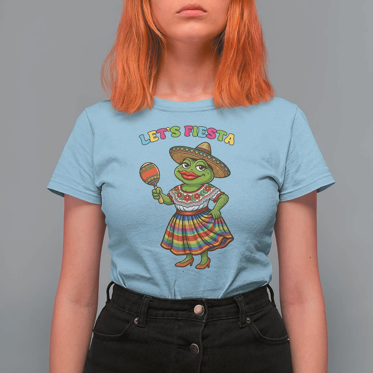 Funny Cinco De Mayo Sexy Frog T Shirt For Women Lets Fiesta