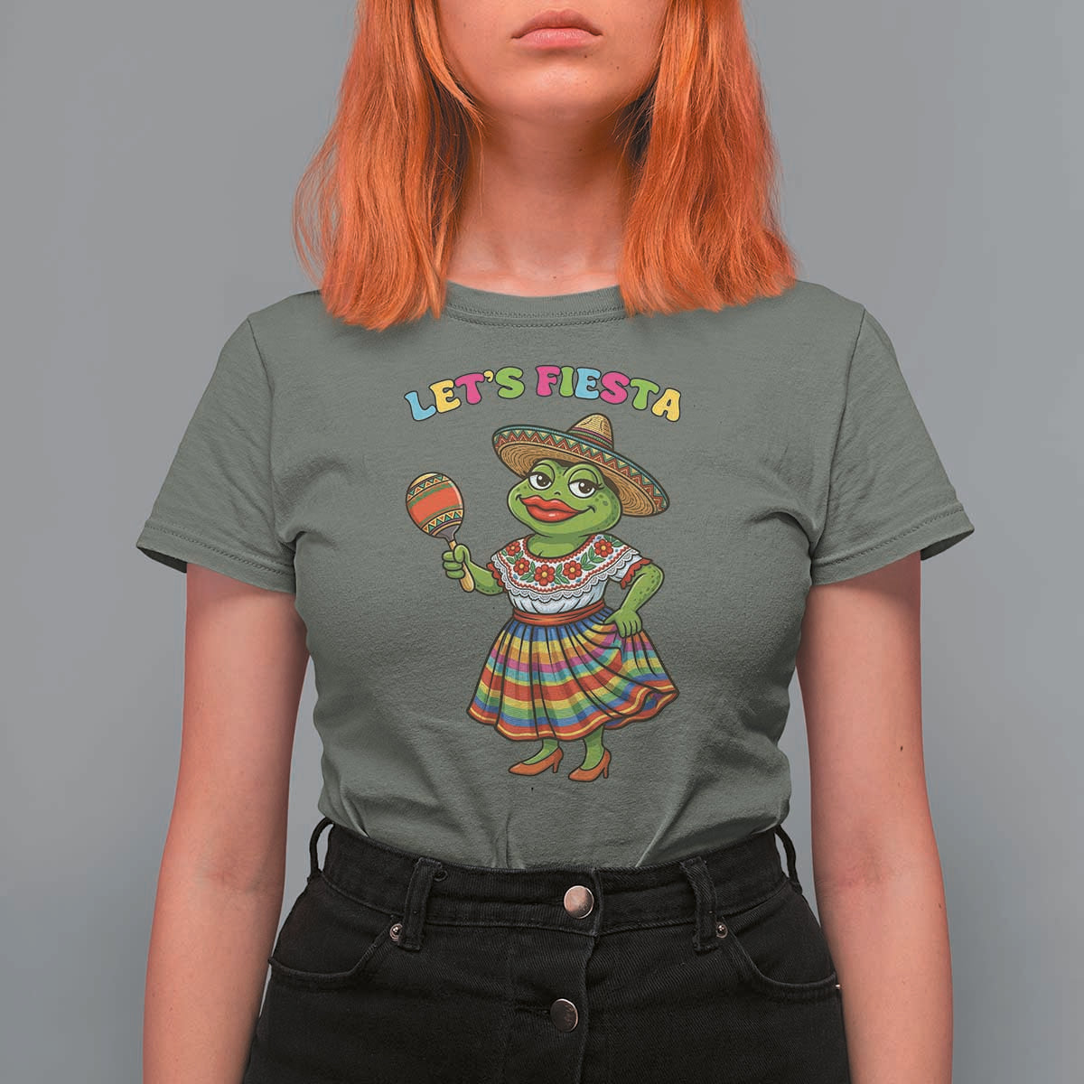 Funny Cinco De Mayo Sexy Frog T Shirt For Women Lets Fiesta