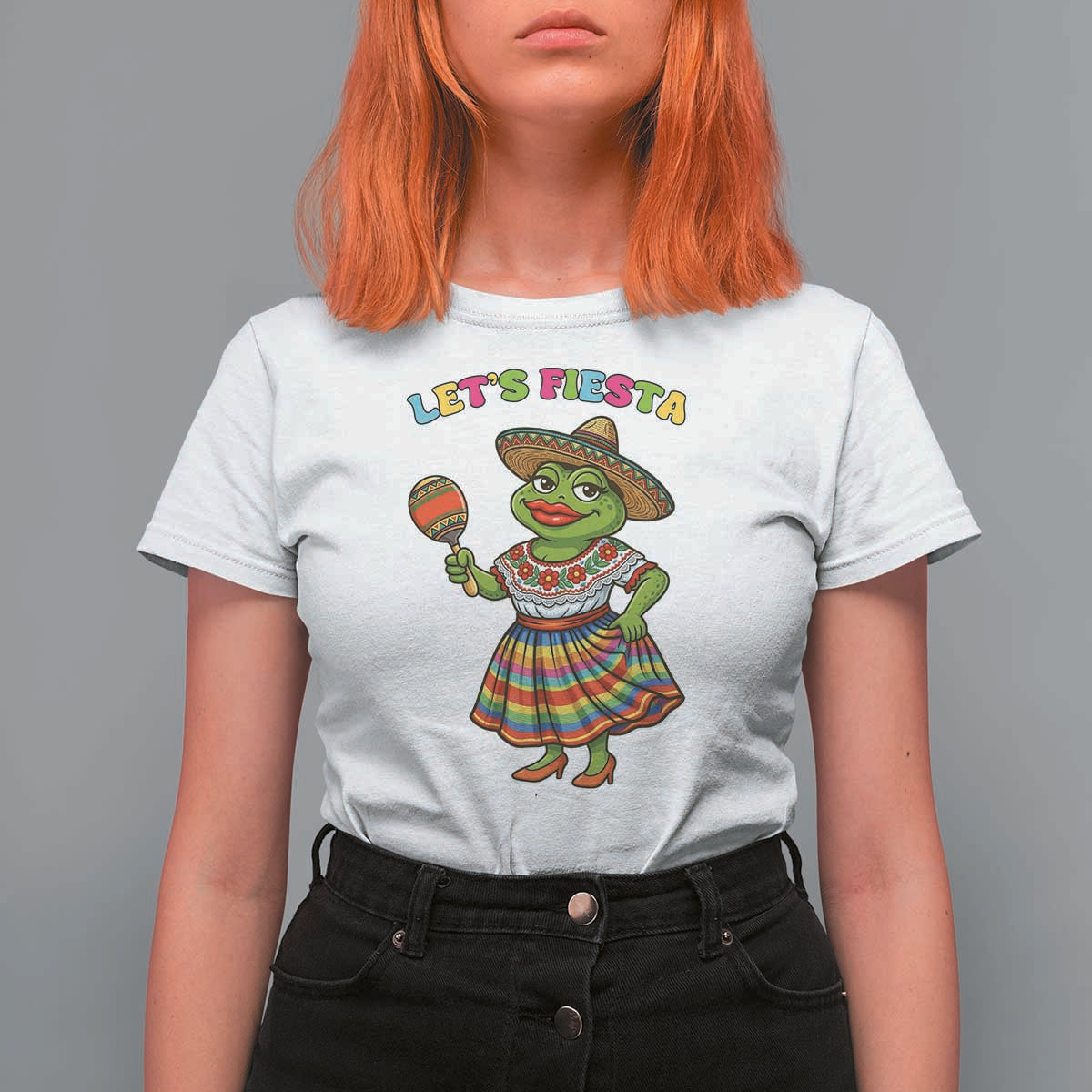 Funny Cinco De Mayo Sexy Frog T Shirt For Women Lets Fiesta