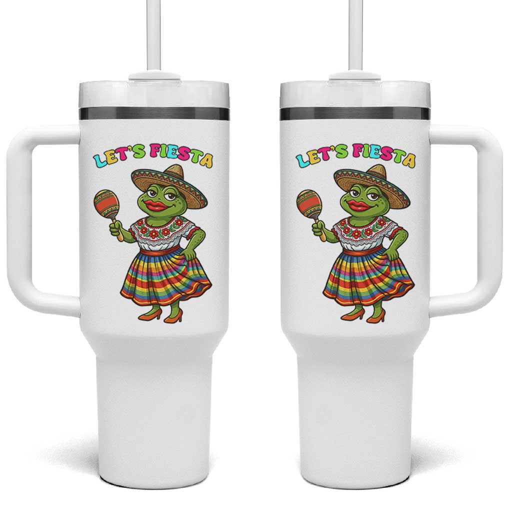 Funny Cinco De Mayo Sexy Frog Tumbler With Handle Lets Fiesta