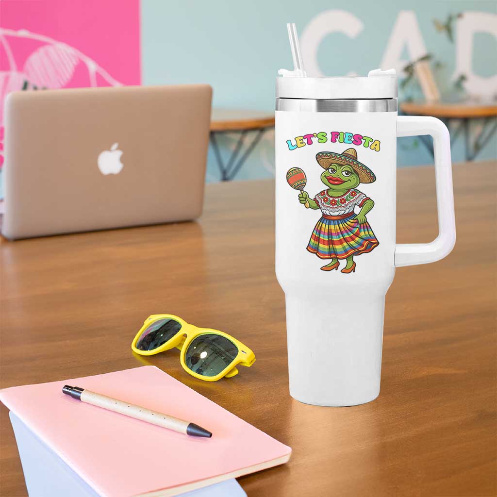 Funny Cinco De Mayo Sexy Frog Tumbler With Handle Lets Fiesta