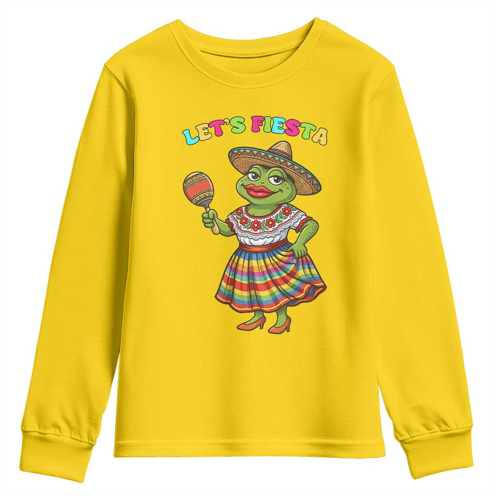 Funny Cinco De Mayo Sexy Frog Youth Sweatshirt Lets Fiesta