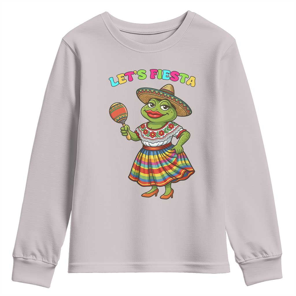 Funny Cinco De Mayo Sexy Frog Youth Sweatshirt Lets Fiesta