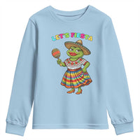 Funny Cinco De Mayo Sexy Frog Youth Sweatshirt Lets Fiesta