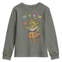 Funny Cinco De Mayo Sexy Frog Youth Sweatshirt Lets Fiesta