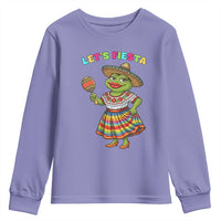 Funny Cinco De Mayo Sexy Frog Youth Sweatshirt Lets Fiesta