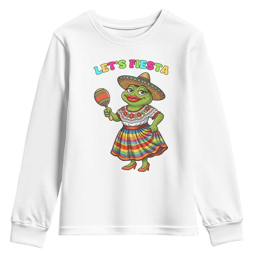 Funny Cinco De Mayo Sexy Frog Youth Sweatshirt Lets Fiesta