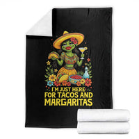 Funny Cinco De Mayo Frog Throw Blanket Just Here For Tacos And Margaritas