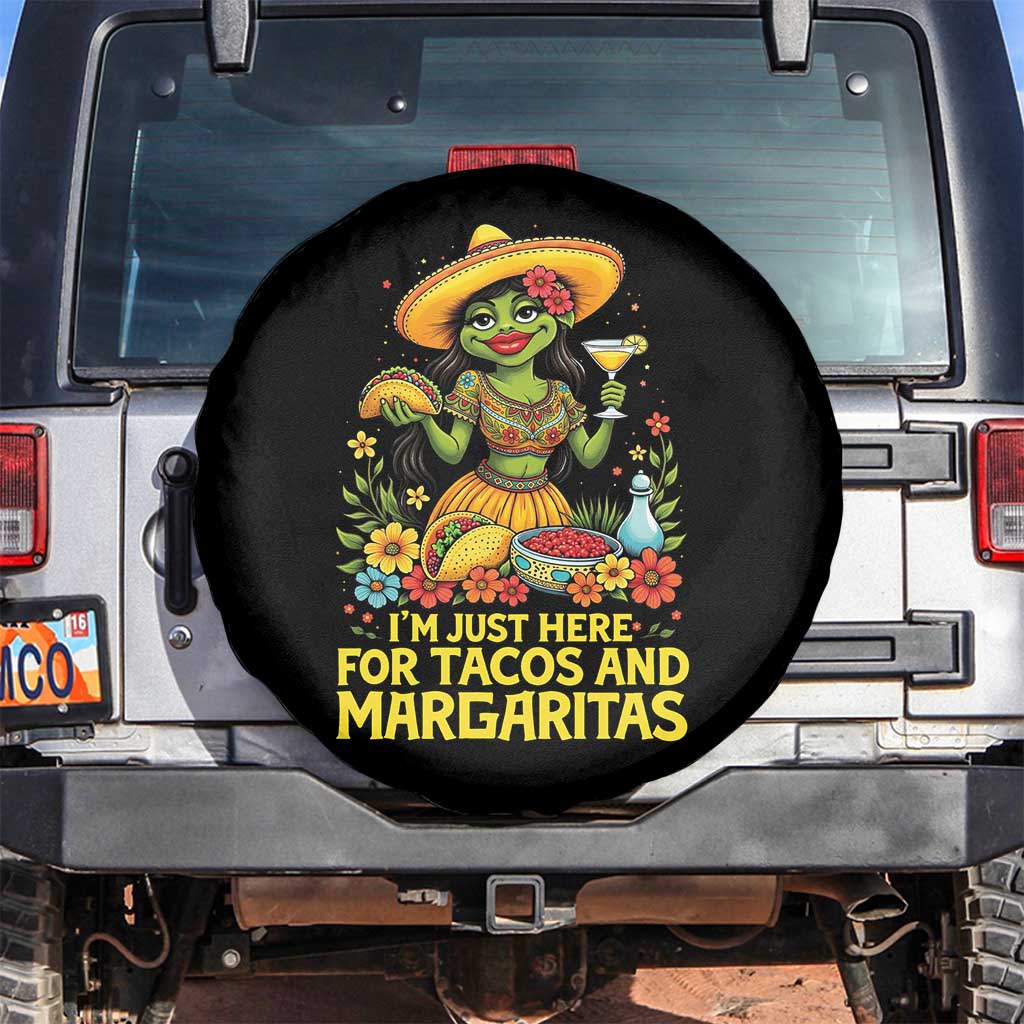 Funny Cinco De Mayo Frog Spare Tire Cover Just Here For Tacos And Margaritas