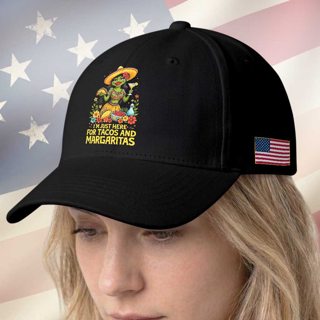 Funny Cinco De Mayo Frog Baseball Cap Just Here For Tacos And Margaritas