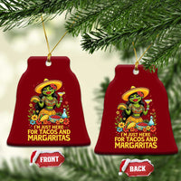 Funny Cinco De Mayo Frog Ceramic Ornament Just Here For Tacos And Margaritas