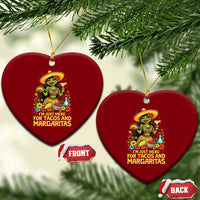 Funny Cinco De Mayo Frog Ceramic Ornament Just Here For Tacos And Margaritas