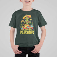 Funny Cinco De Mayo Frog T Shirt For Kid Just Here For Tacos And Margaritas