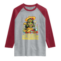 Funny Cinco De Mayo Frog Raglan Shirt Just Here For Tacos And Margaritas