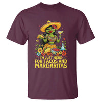 Funny Cinco De Mayo Frog T Shirt Just Here For Tacos And Margaritas