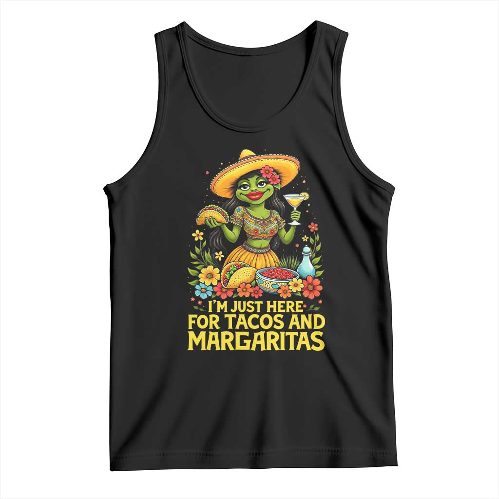 Funny Cinco De Mayo Frog Tank Top Just Here For Tacos And Margaritas