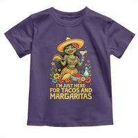 Funny Cinco De Mayo Frog Toddler T Shirt Just Here For Tacos And Margaritas