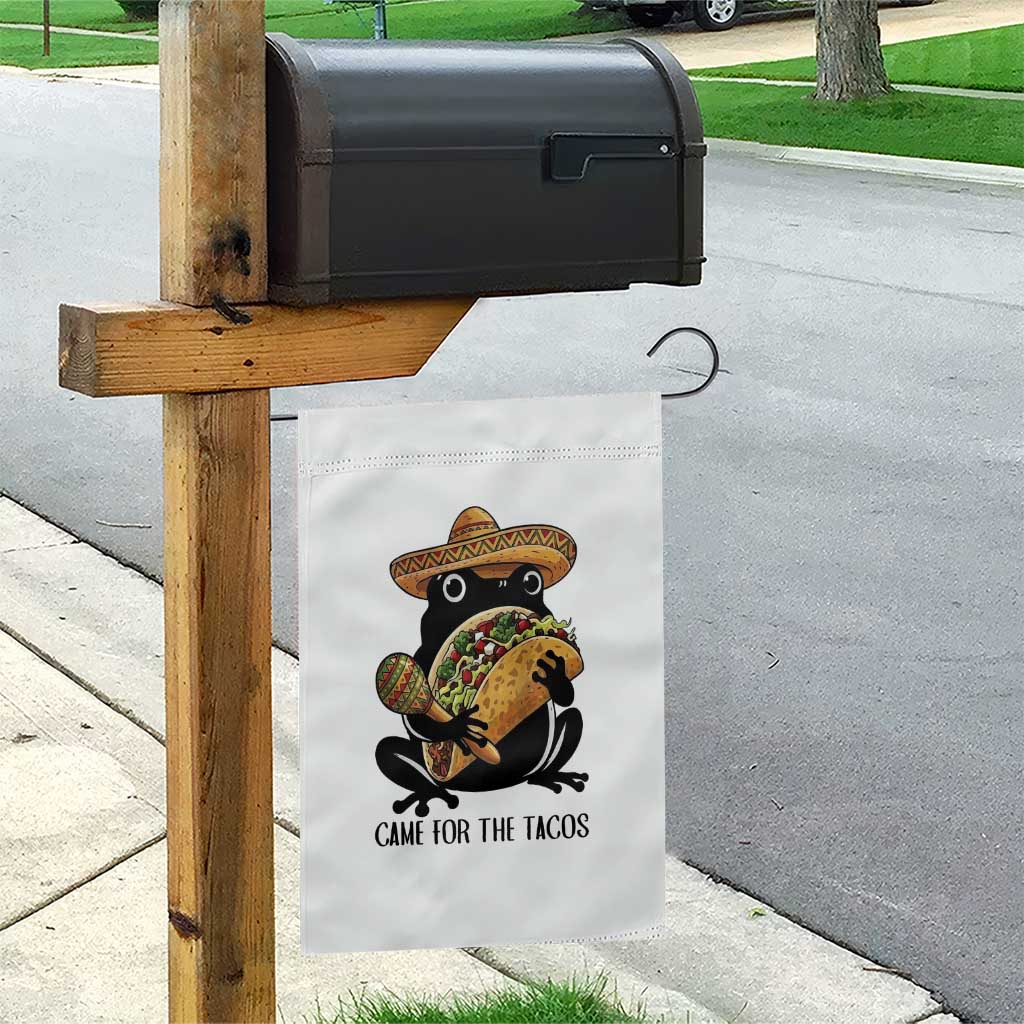 Grumpy Frog Cinco De Mayo Garden Flag Came For The Tacos