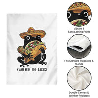 Grumpy Frog Cinco De Mayo Garden Flag Came For The Tacos