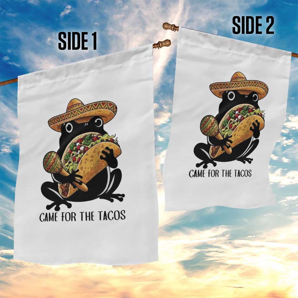 Grumpy Frog Cinco De Mayo Garden Flag Came For The Tacos