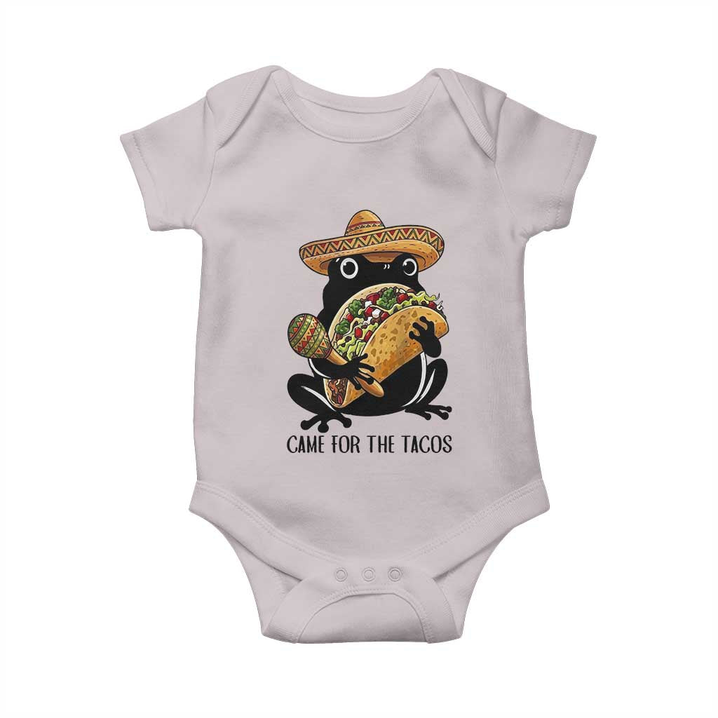 Grumpy Frog Cinco De Mayo Baby Onesie Came For The Tacos